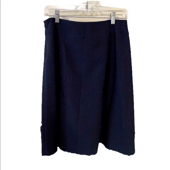 TAHARI Skirt Narrow Pinstripe A-line Slightly Flared Sz 8 Corpcore Work Office - Picture 3 of 11